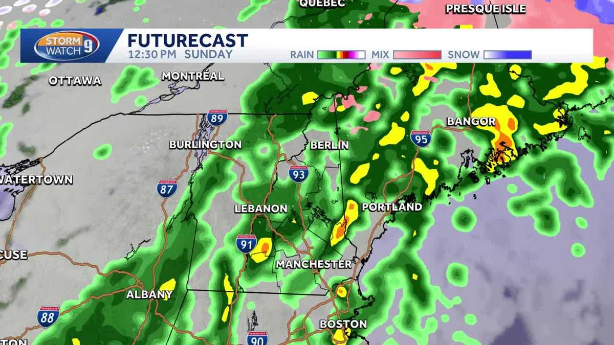 New Hampshire hourly rain timeline: Track showers for Easter