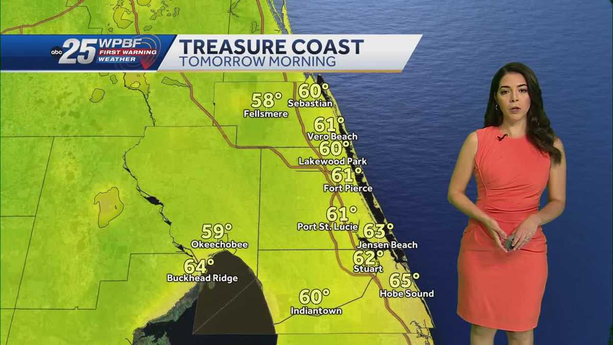 Breezy weather continues this week along the coast of Florida