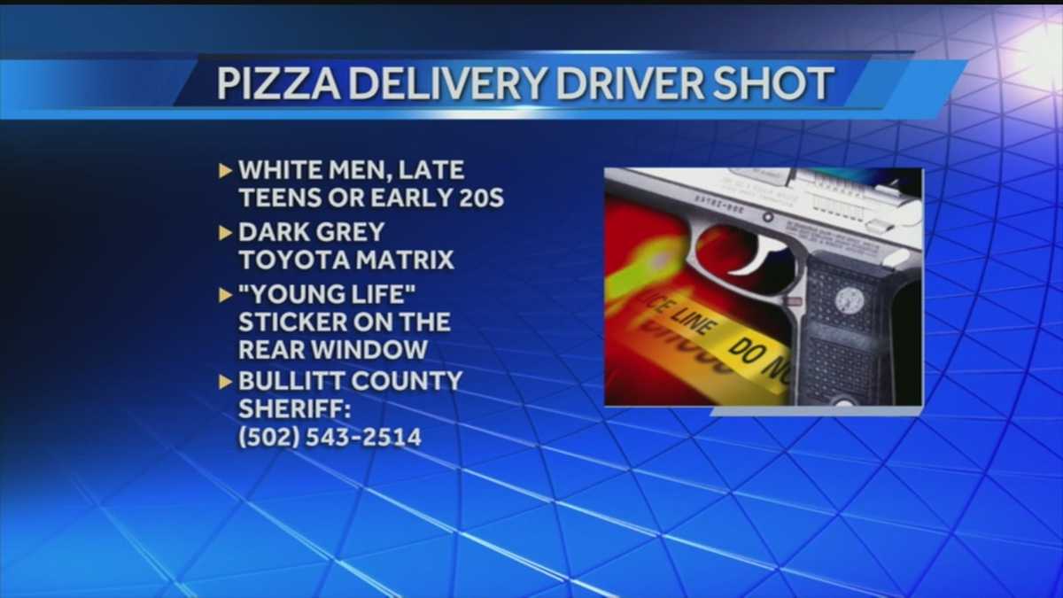 Police search for suspects after pizza delivery man shot
