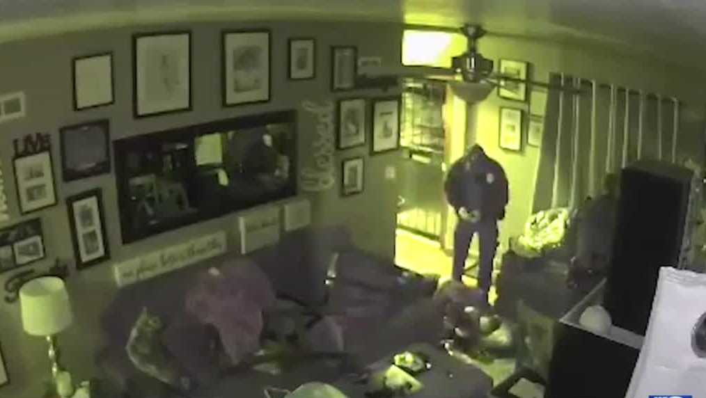 Home surveillance video shows moments after police shot armed man