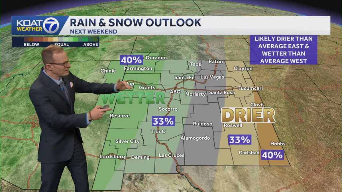 Warm trend ending in New Mexico this weekend