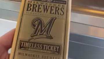 Watch the moment Brewers fan redeems 'Timeless Ticket' for Game 1 of World Series