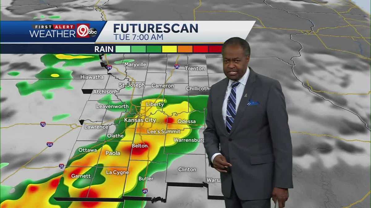 KANSAS CITY WEATHER: More rain, storms to start your Tuesday