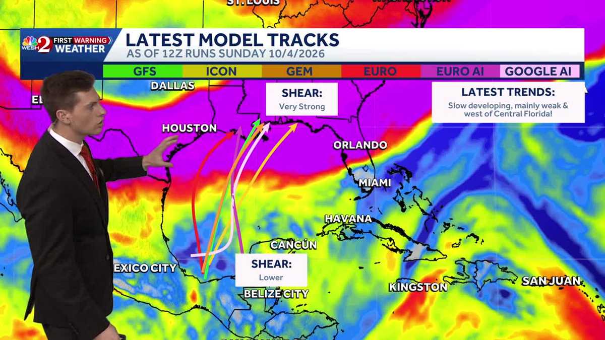 Development possible in the Gulf this week + a rainy 7-day forecast