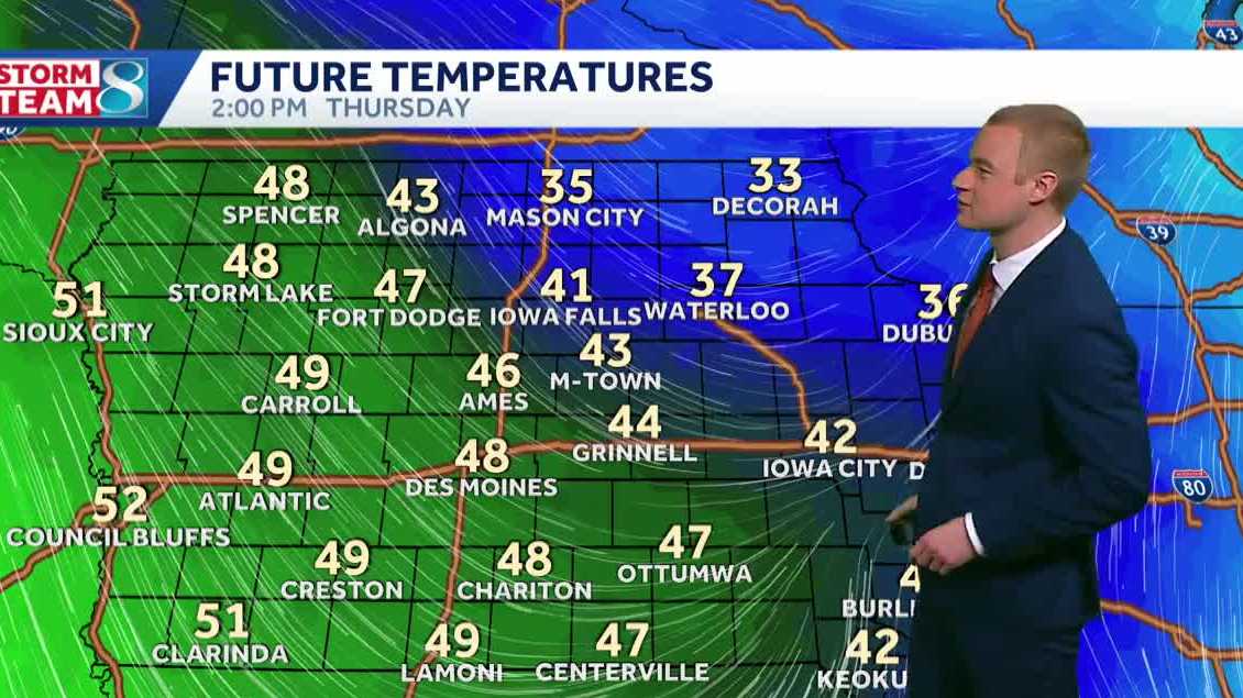 Iowa weather: Warmer temperatures moving in toward the end of the week
