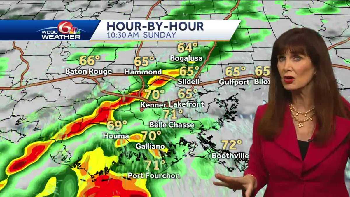 Rain and storms move our way Sunday morning