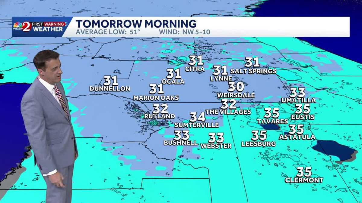 Freezing temperatures once again Friday morning.
