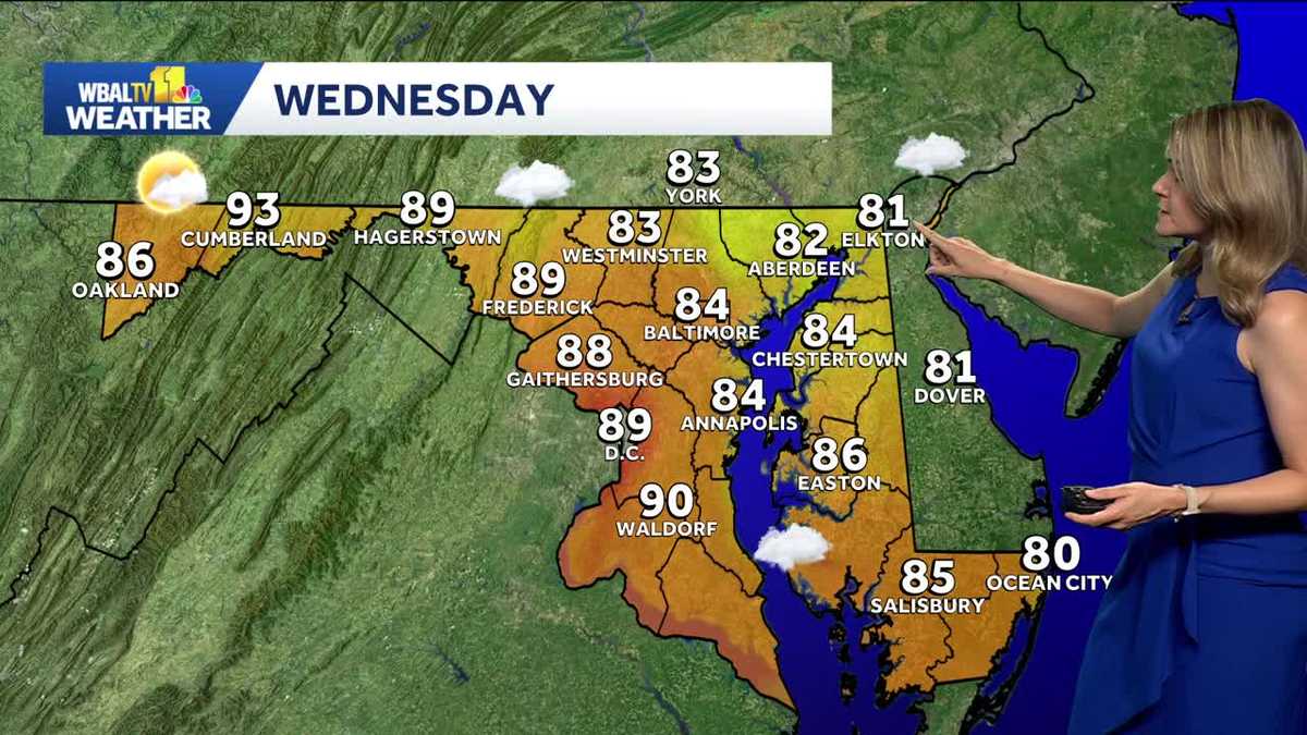 Still humid Wednesday with chance of storms in the Baltimore area
