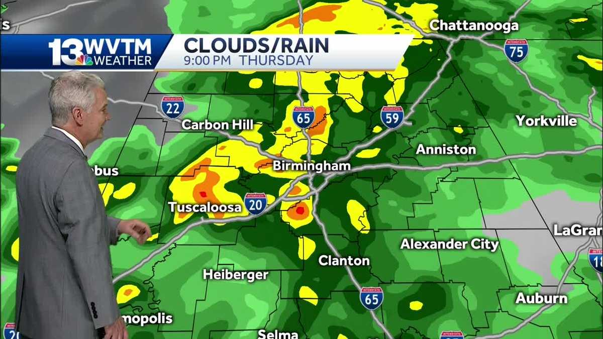 Rain showers tonight, drier and warmer on Friday
