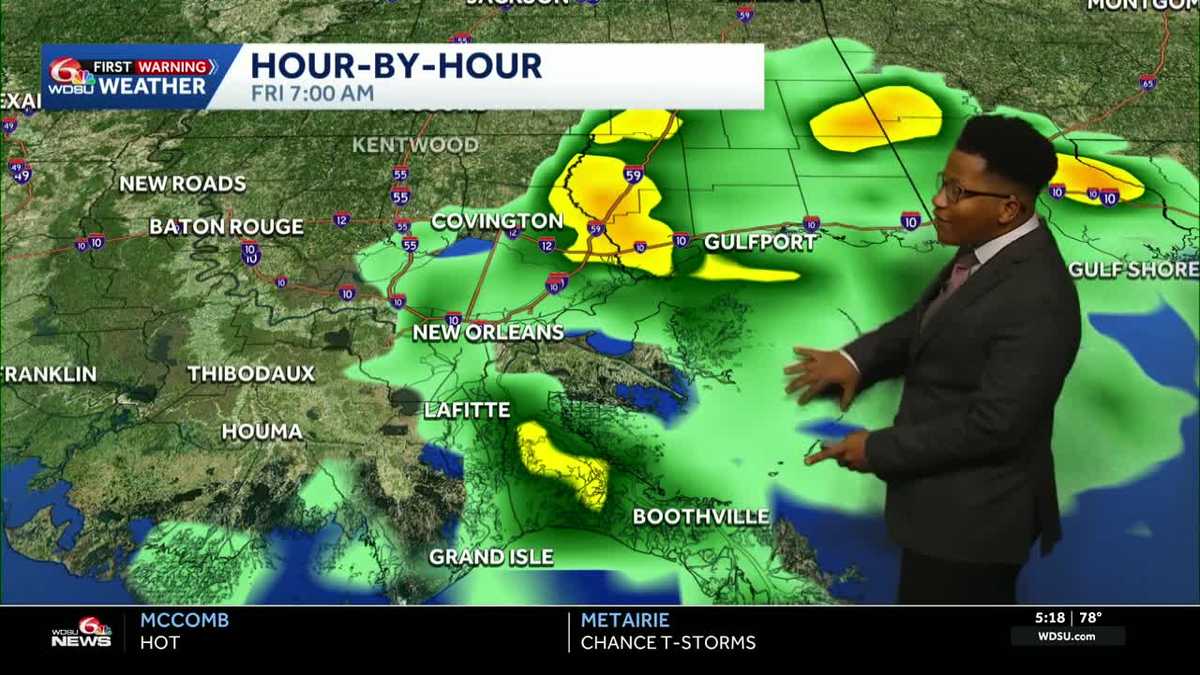 Elevated rain chances return to Louisiana's weather forecast by this weekend