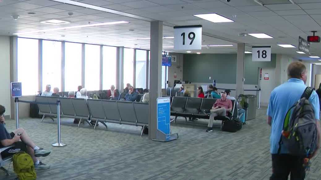 Why is the Des Moines airport renumbering gates?