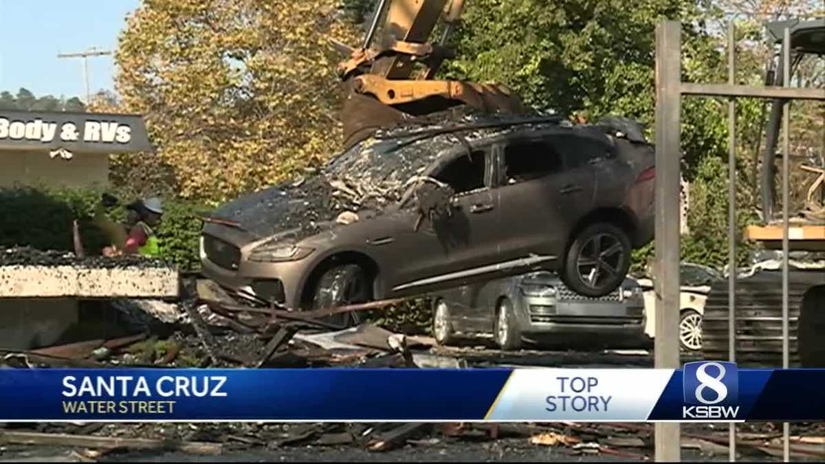 Early morning fire at Santa Cruz car dealership