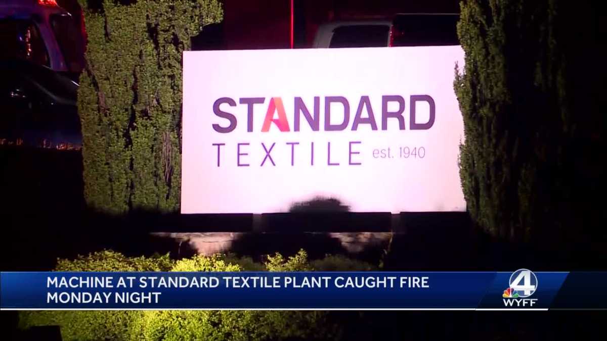 Machine catches fire inside Standard Textile in Union County