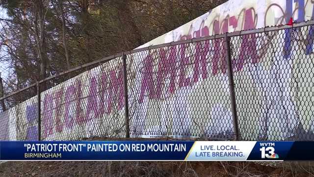 Graffiti advertising what the SPLC calls "White Nationalist Hate Group" in Birmingham - Vimarsana News