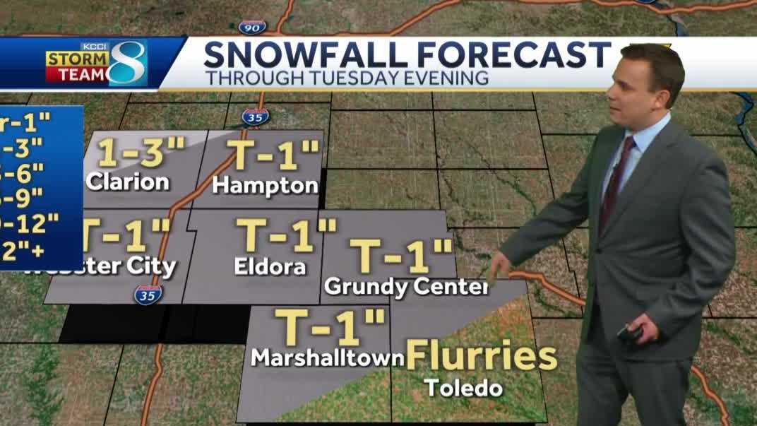 Mild Monday before rain and snow move across Iowa
