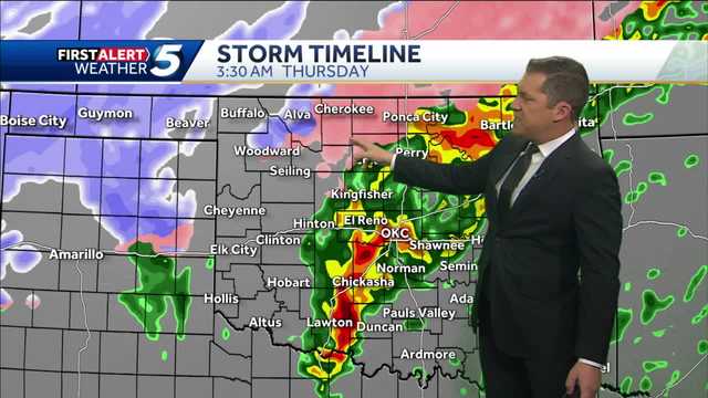 TIMELINE: Storms set to move across Oklahoma late Wednesday - Vimarsana News