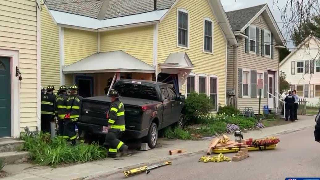 Pickup Truck Crashes Into Burlington Home