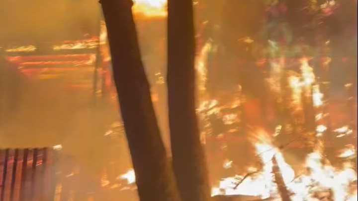 Home destroyed in Santa Cruz Mountains structure fire