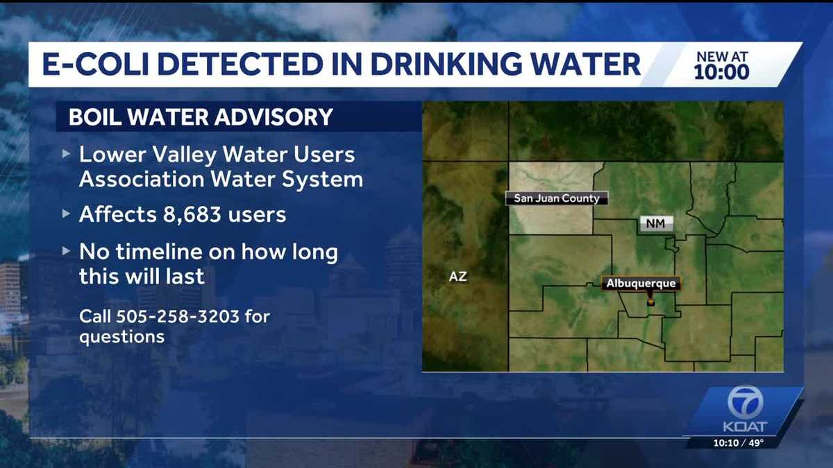 Thousands under boil water advisory in San Juan County