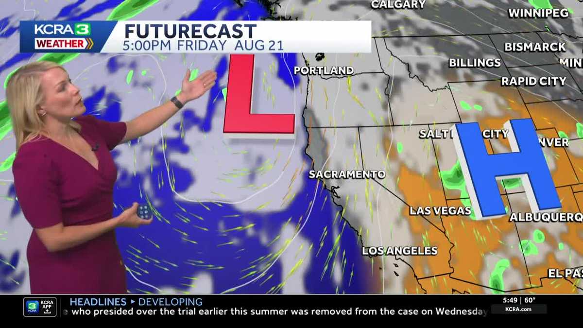 NorCal forecast: Cooler with increasing Delta Breeze and clouds