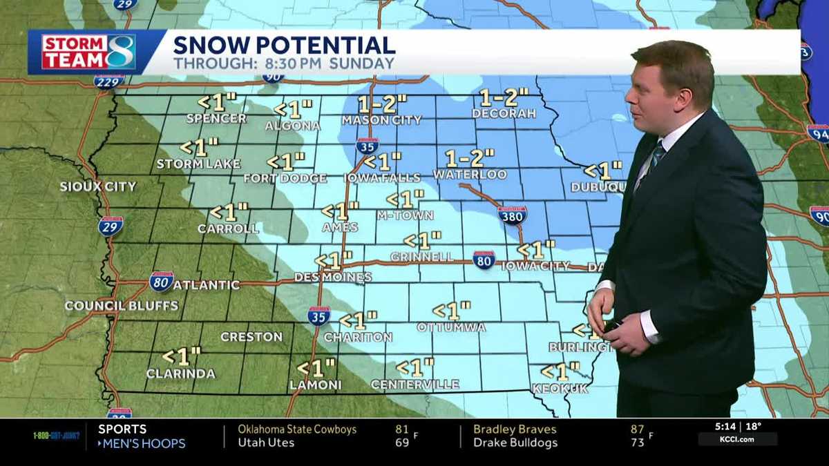 Iowa weather: Light snow this morning, warming temperatures later this week