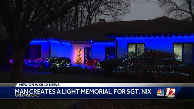 North Carolina: Man creates memorial of lights at his Greensboro home in honor of Sgt. Nix - Vimarsana News