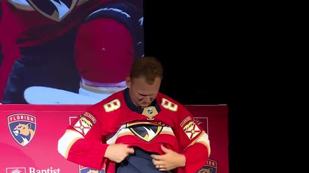 Brady Tkachuk officially introduced as a Florida Panther