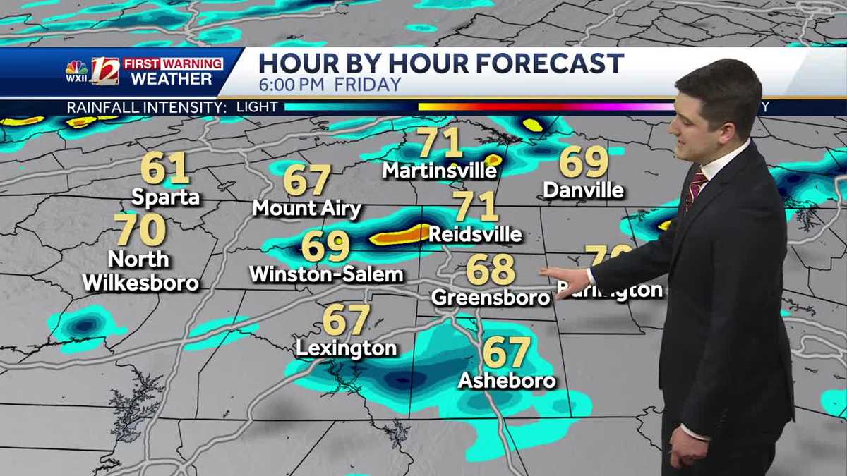 WATCH: Rain on Friday afternoon, drying out overnight