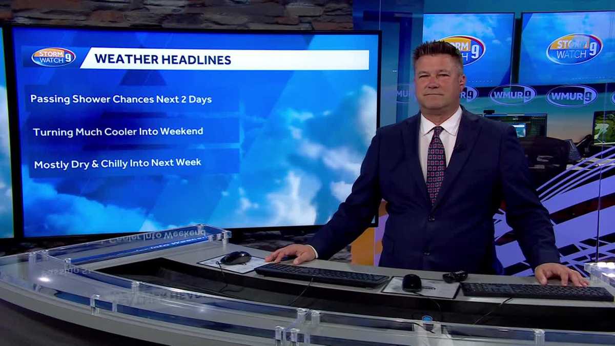 NH forecast video: Passing shower chances before cooler weekend