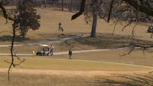 Enjoying the first spring day of golf