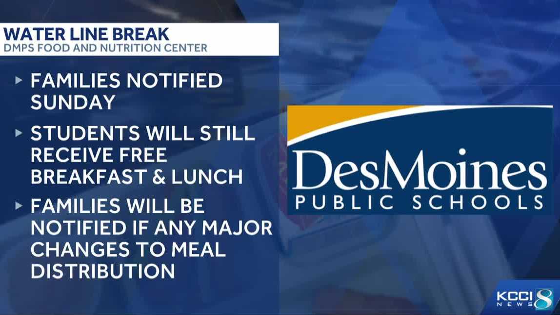 8-inch pipe burst floods DMPS Food and Nutrition Center