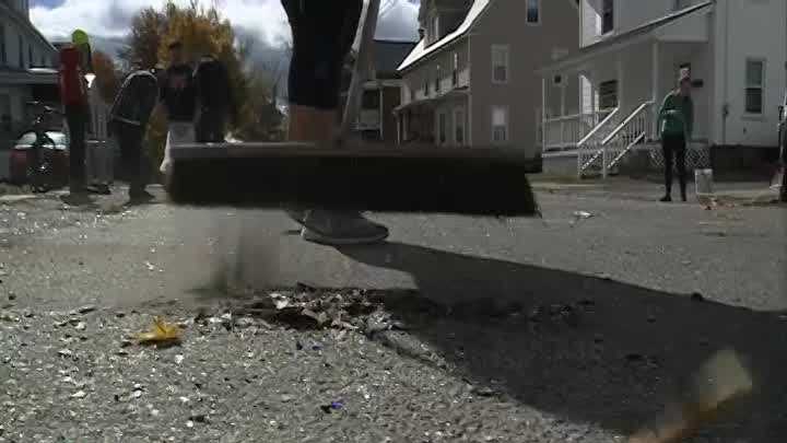 Keene students clean up after riots
