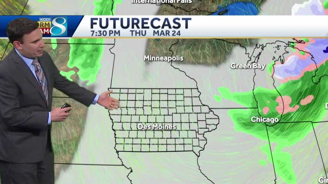 KCCI Iowa weather forecast another day of clouds and rain