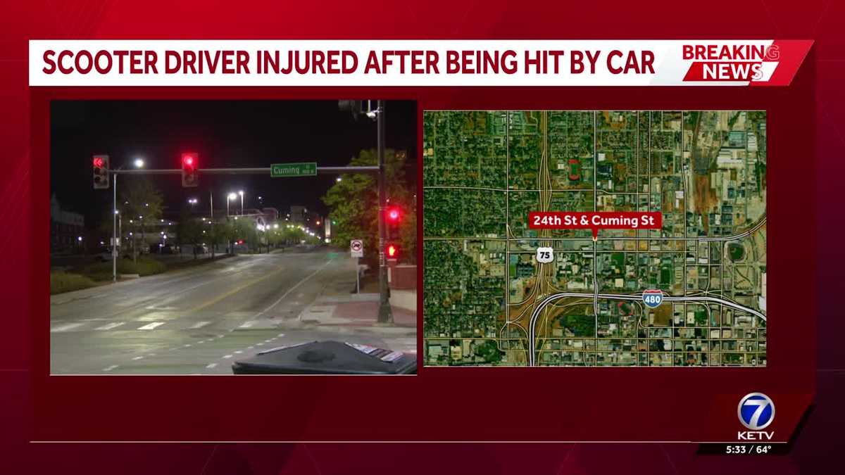 Person riding scooter critically hurt after crash Monday night