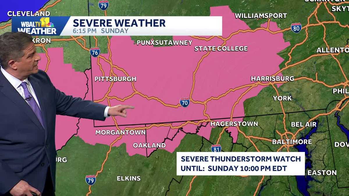 thunderstorms likely before a pleasant Monday forecast