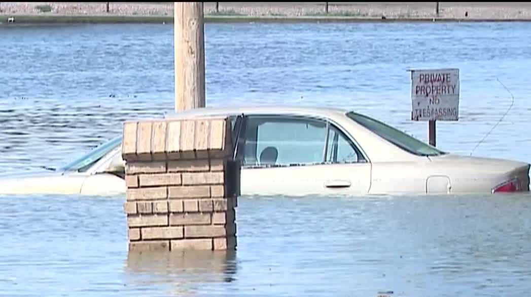 Heavy rain floods Clovis, submerging homes and streets