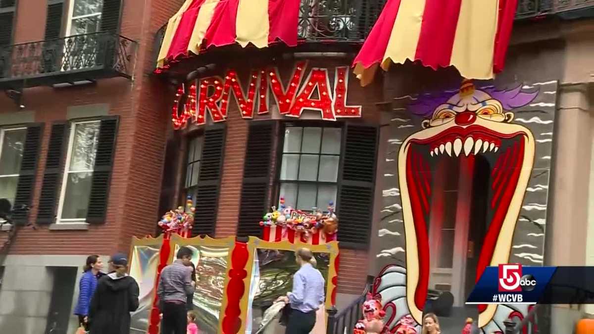 Wicked winds not stopping trickortreating in historic Boston neighborhood