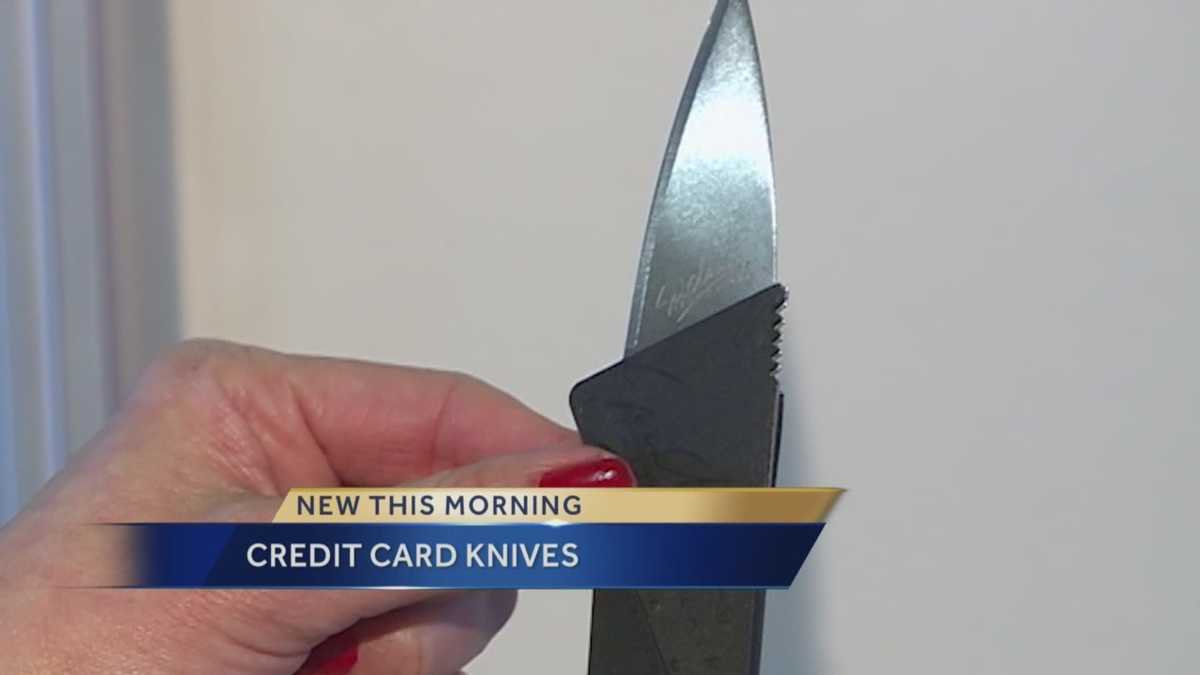 Airport security finding credit card knives