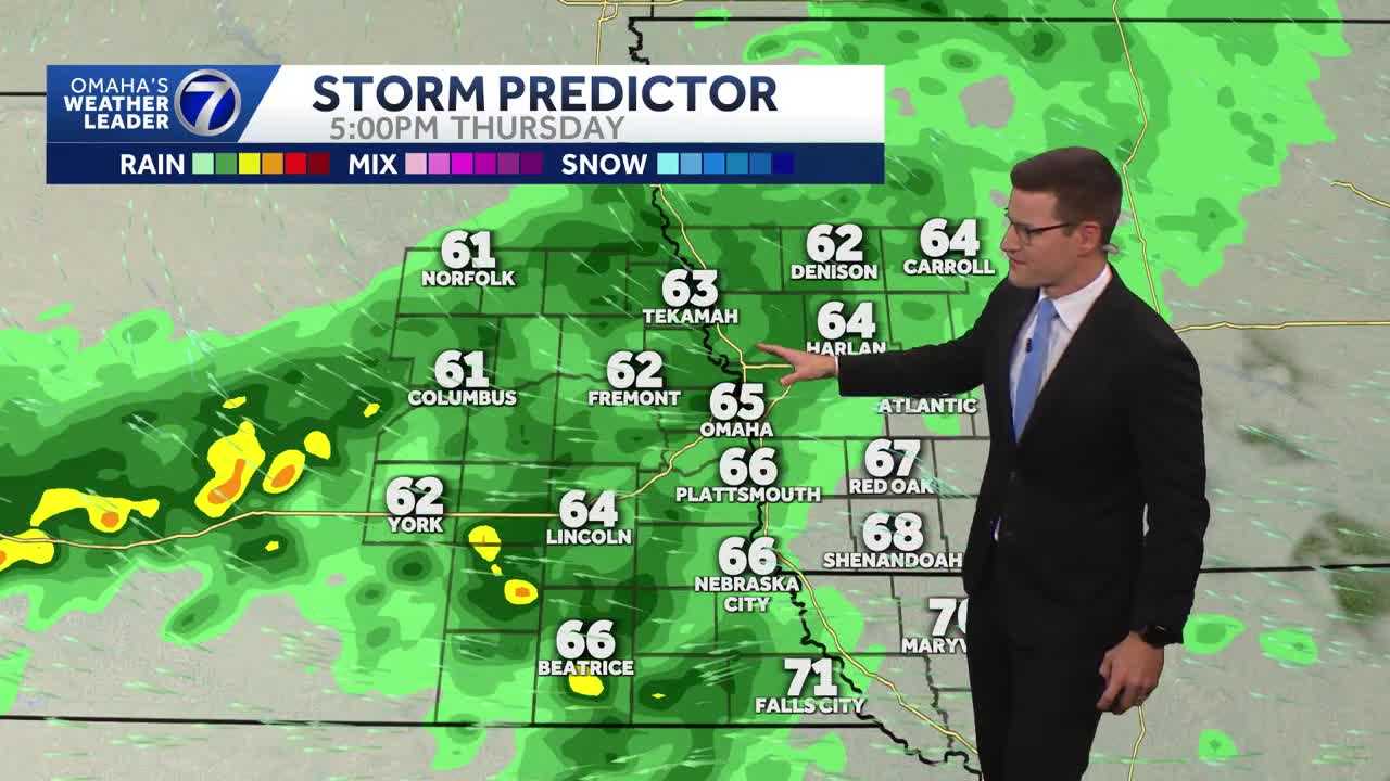 Rain chances going up Thursday in Omaha area