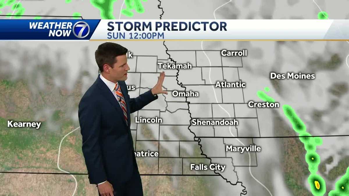 More scattered showers tonight, breezy and much cooler Sunday