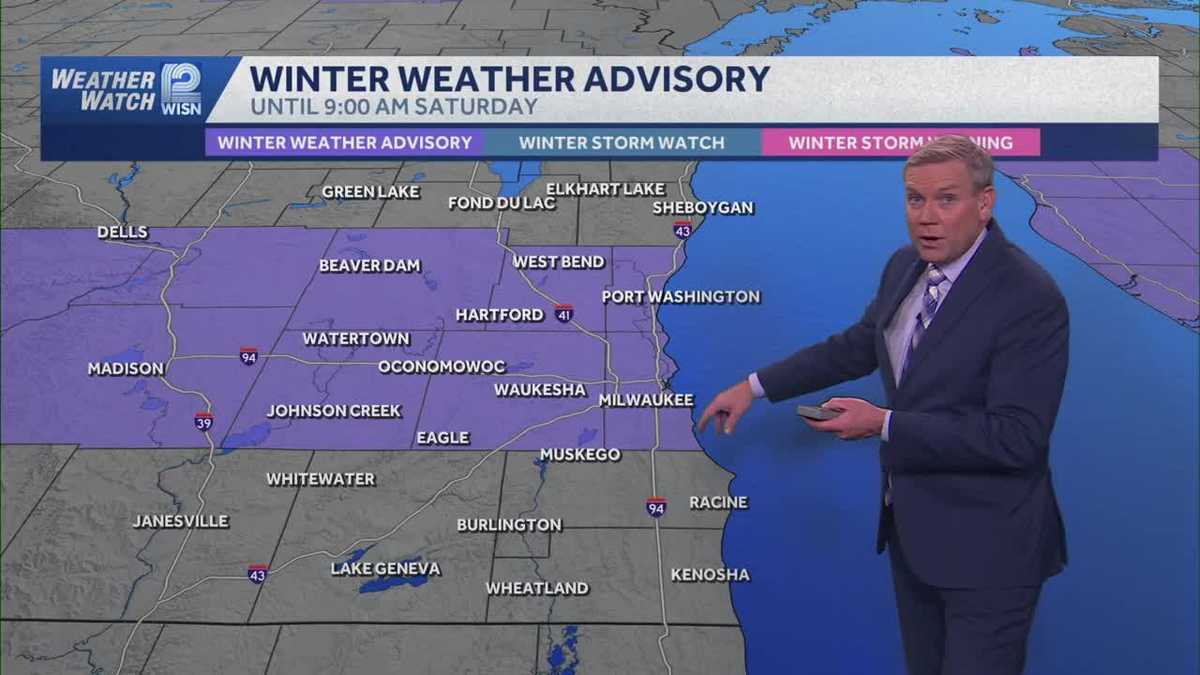 Winter weather advisory: Snow, slick roads early Saturday in SE Wisconsin