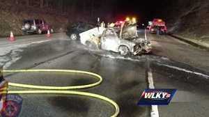 Man dead after fiery 3-vehicle crash on I-64