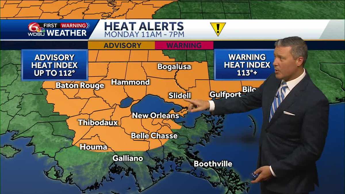 New Orleans weather forecast how hot will it be when will it rain