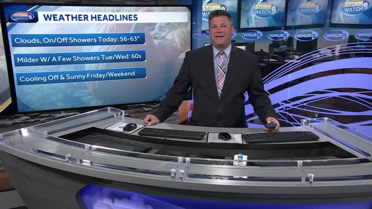 NH forecast video: On and off showers to kick off the work week