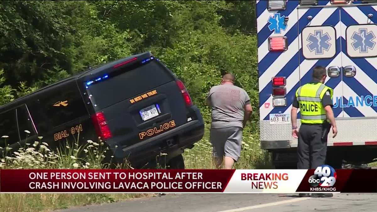 One person sent to hospital after crash involving Lavaca Police