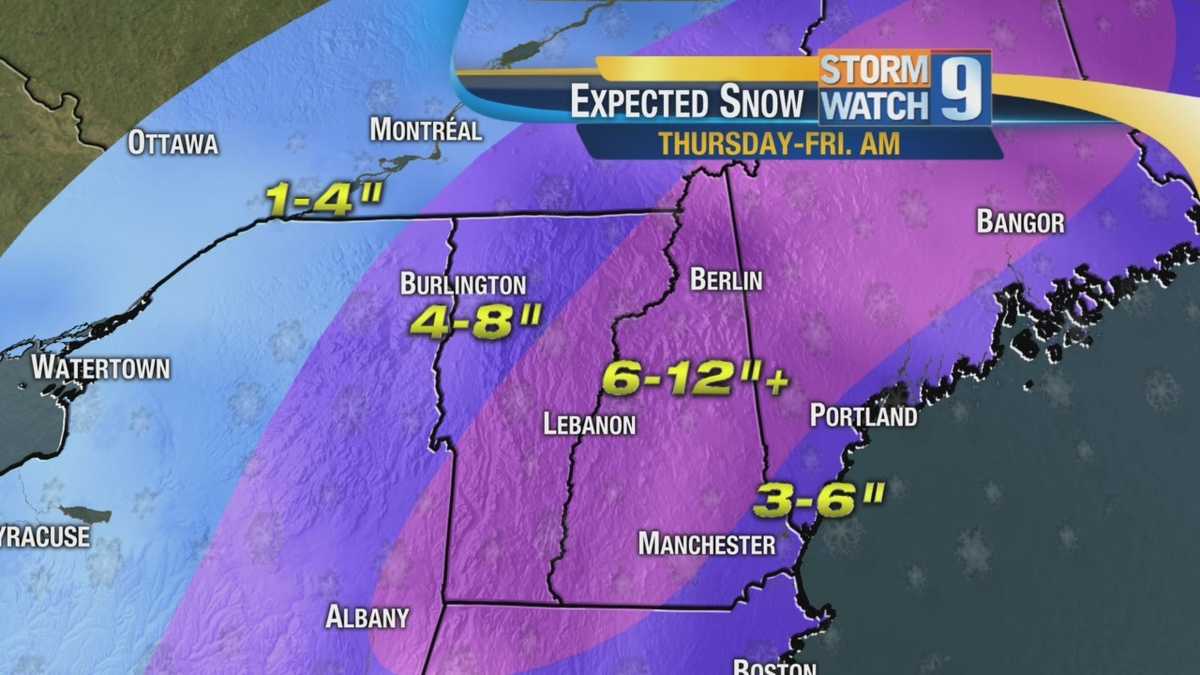Snow storm heads toward NH
