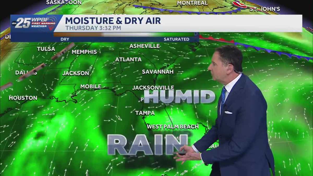 Hot and very humid, rain chances next week