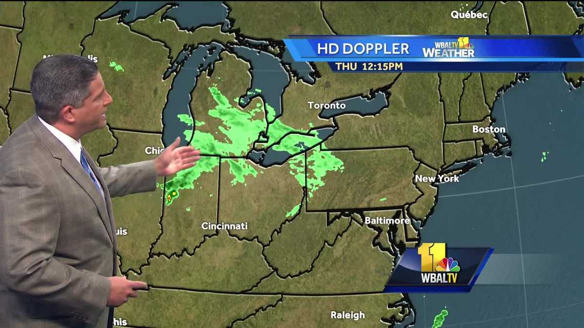Mix of sun and clouds, cooler on Thursday