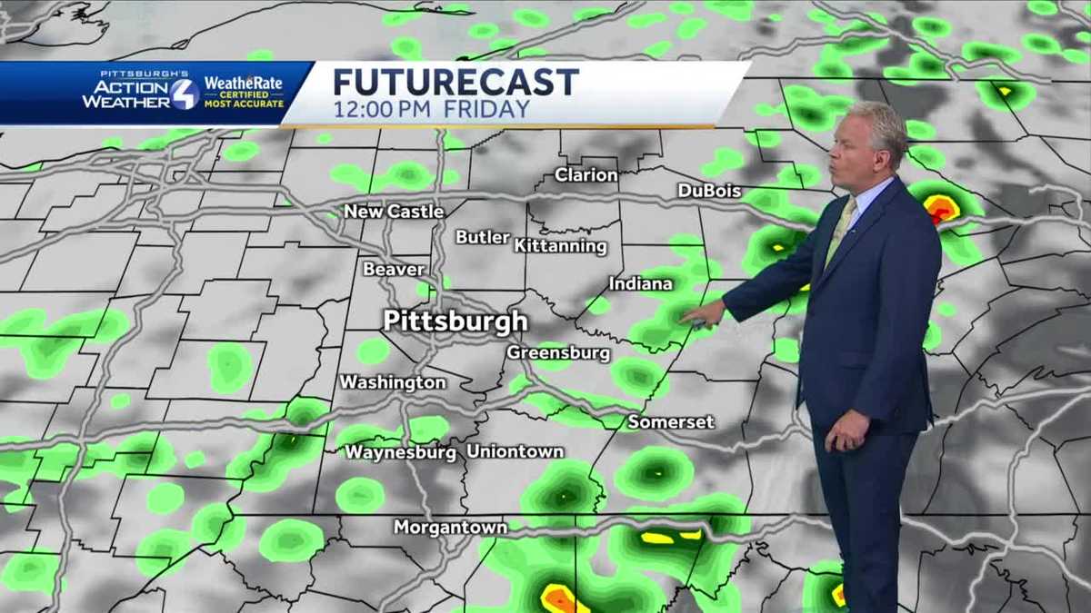 Scattered rain showers Friday morning