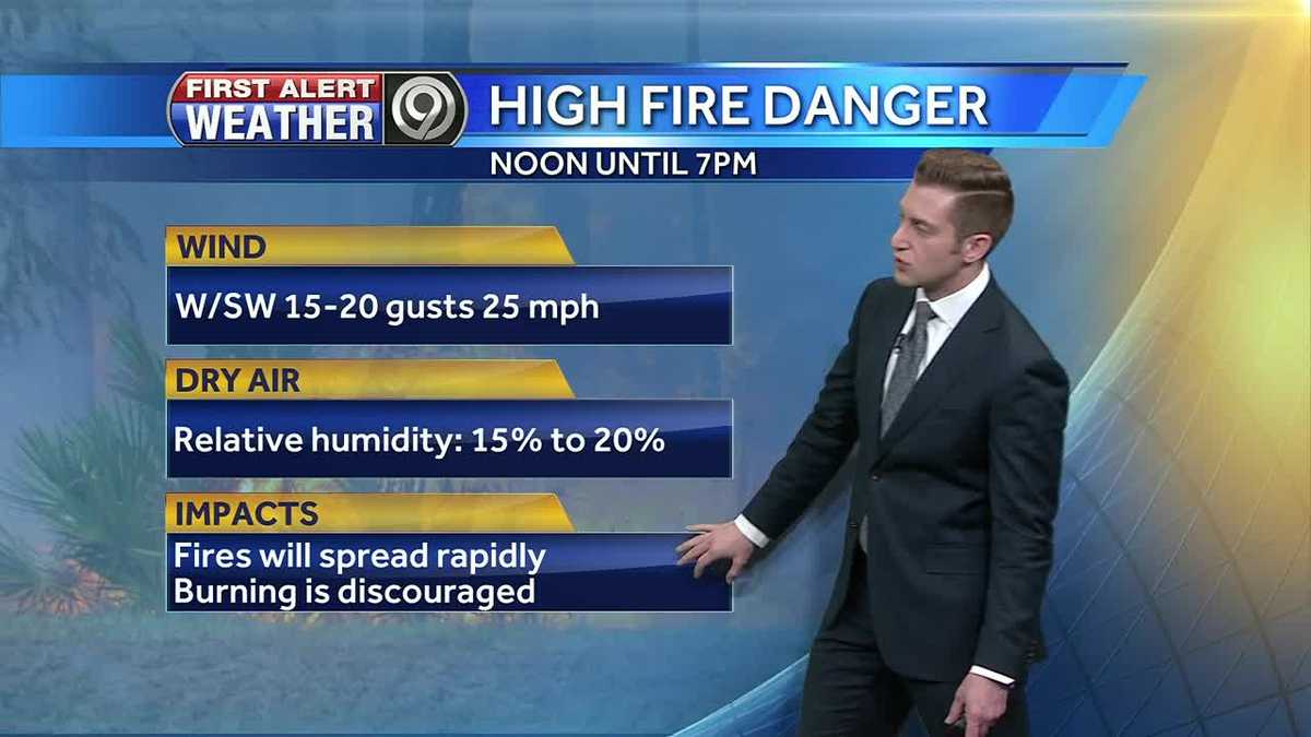 Warm temperatures, high fire danger likely Wednesday